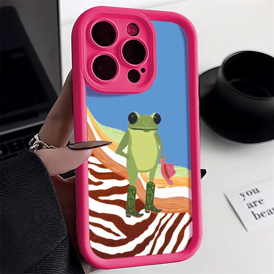 Cute Flower Frog Strawberry Phone Case