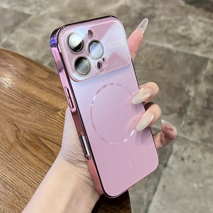 Magnetic Frosted Glass Case For iPhone