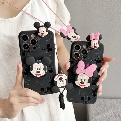 Minnie Mickey Head Phone Case for iPhone