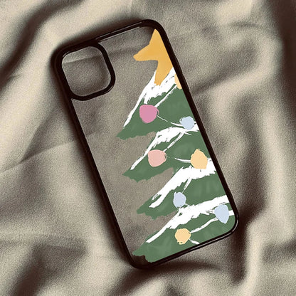 Christmas Tree Santa Claus Clear Phone Case