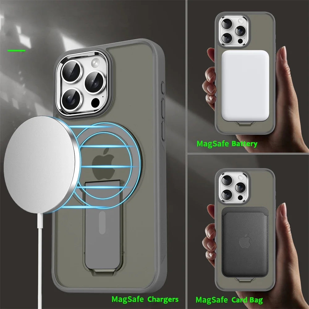 Magnetic Folding Stand Translucent Case iPhone