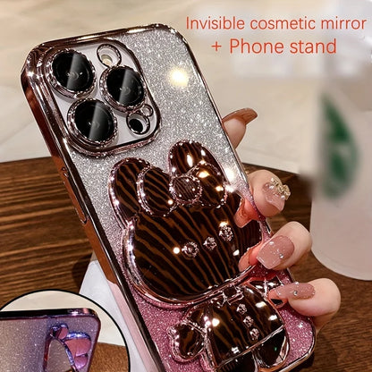 Glitter Rabbit Mirror iPhone Case