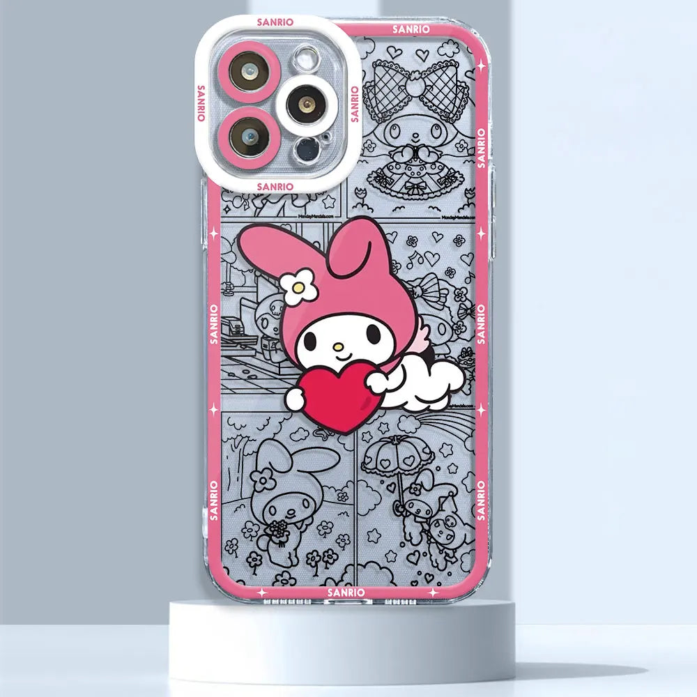 Hello Kitty Kuromi Melody iPhone Case