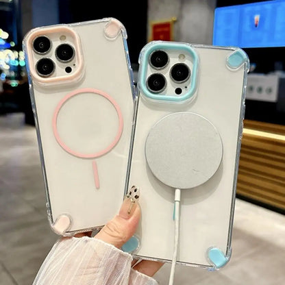 Wrist Strap Magnetic Clear Case for iPhone
