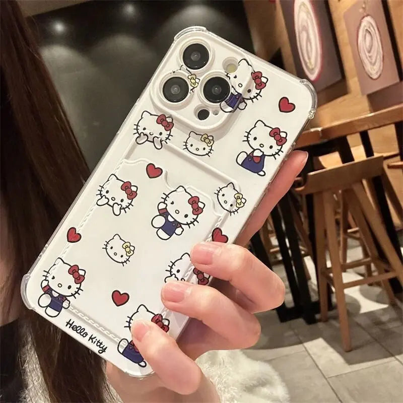 Hello Kitty Card Holder Clear Phone Case