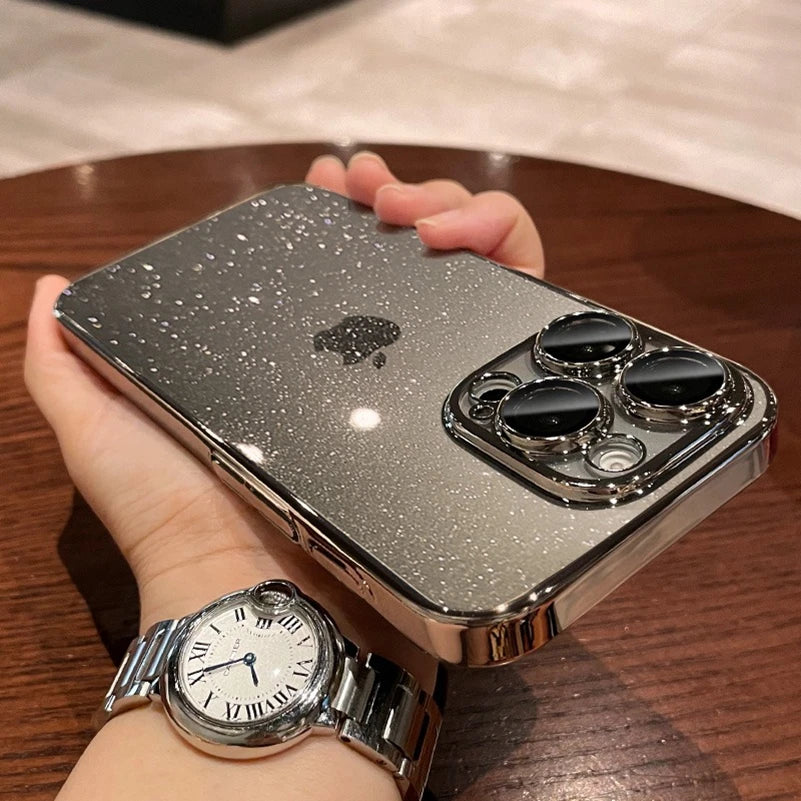 Glitter Transparent Plating Phone Case