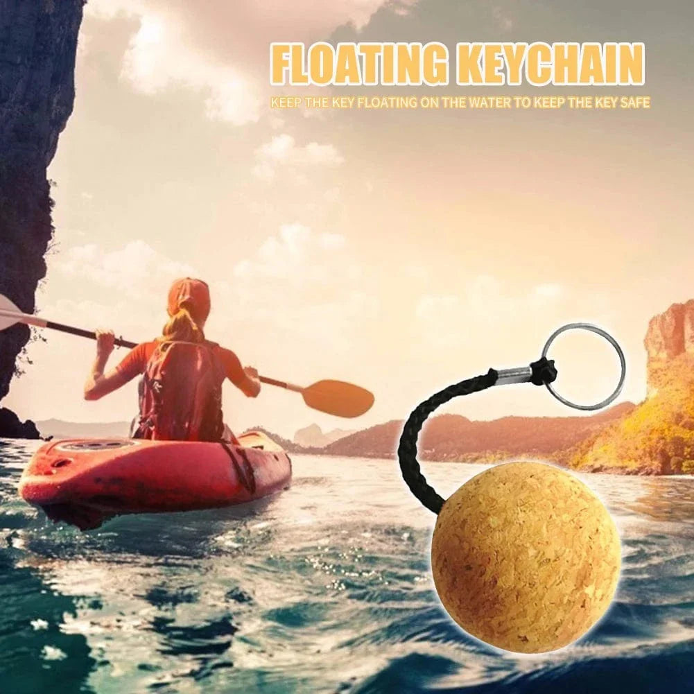 AquaGrip™ Floating Cork Keyring – Never Lose Your Keys to the Water Again!