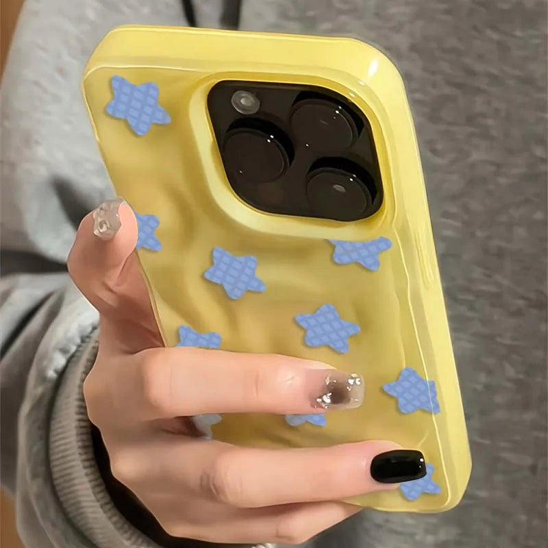 Cartoon Checkered Star Phone Case