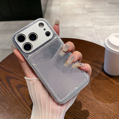 Litchi Leather Card Holder Phone Case