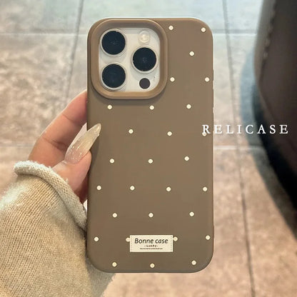Soft Liquid Silicone Wave Point Phone Case