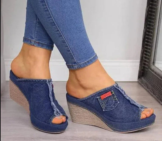 SummerStride™ Femme Denim Espadrilles