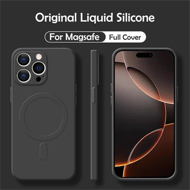 Liquid Silicone Magnetic Case  iPhone