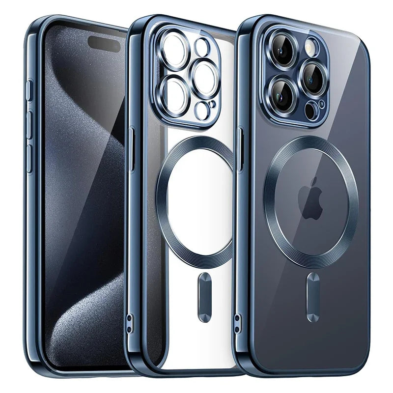 Magnetic Clear Plating Phone Case