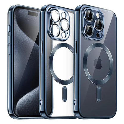 Magnetic Clear Plating Phone Case
