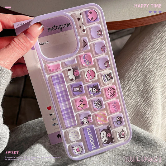 Kuromi Hello Kitty Purin 3D Phone Case