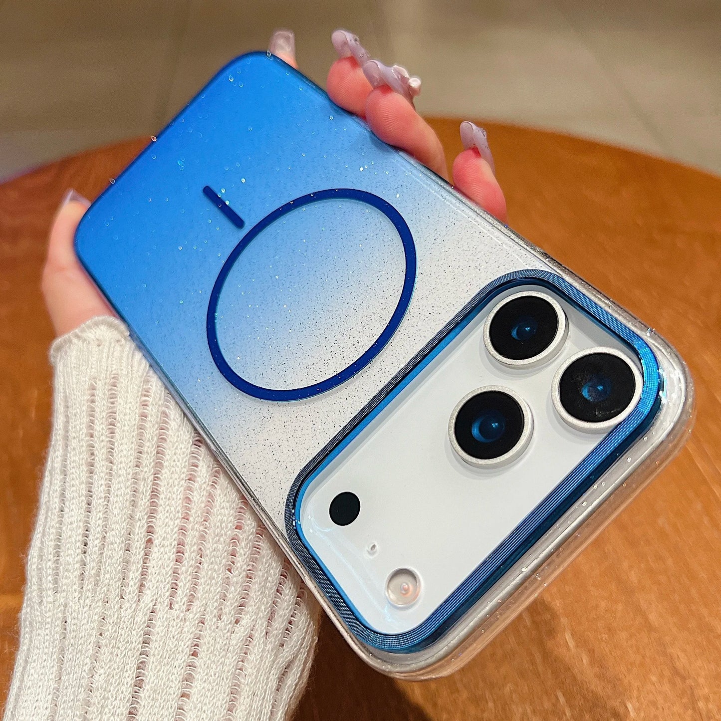 Gradient Glitter Magnetic Phone Case