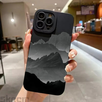 Black Mountain Peak Phone Case
