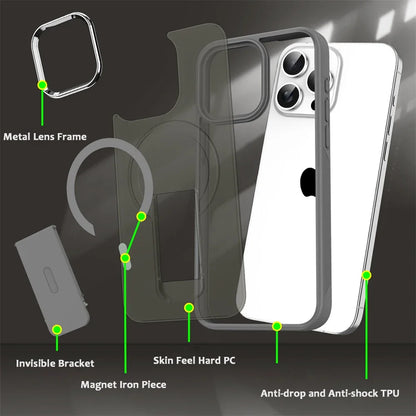 Magnetic Folding Stand Translucent Case iPhone