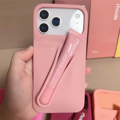 Rhode Phone Case Lip case Minimalist Solid Color Rhode Soft Silicone Phone Case