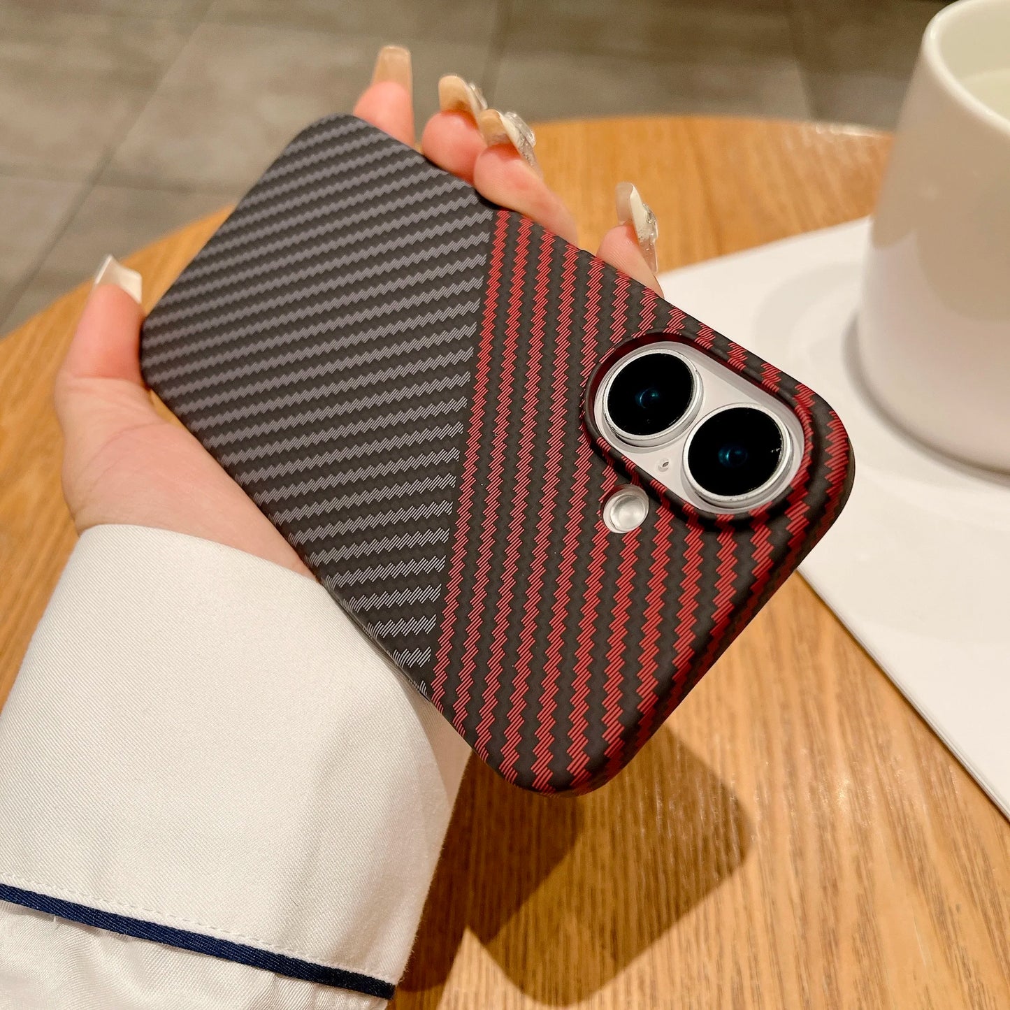 Carbon Fiber Magnetic Phone Case For iPhone