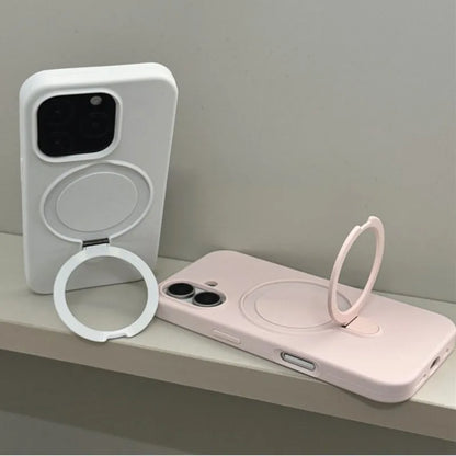 Liquid Silicone Magnetic Ring Holder Phone Case
