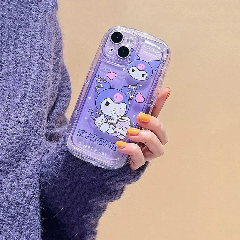 Hello Kitty Kuromi 3D Dog Chain Phone Case
