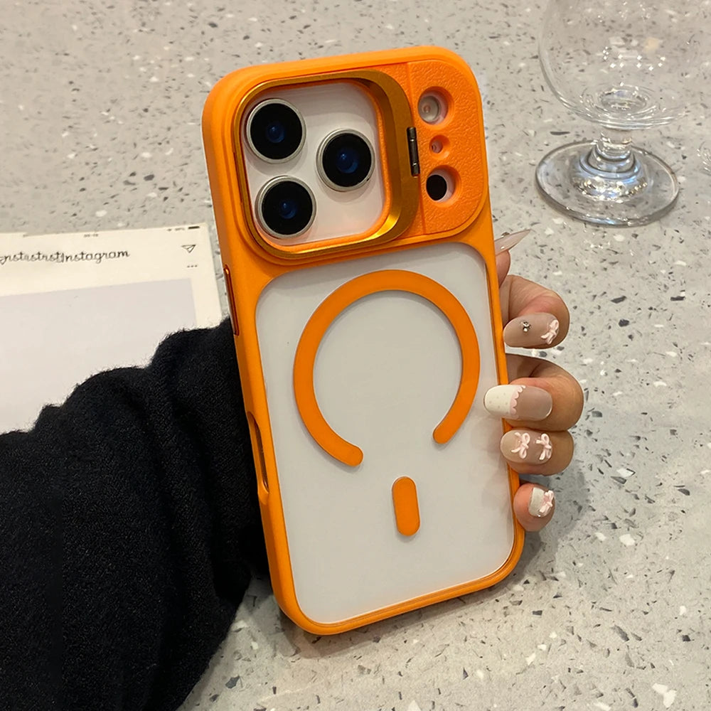 Transparent Magnetic Bracket Phone Case