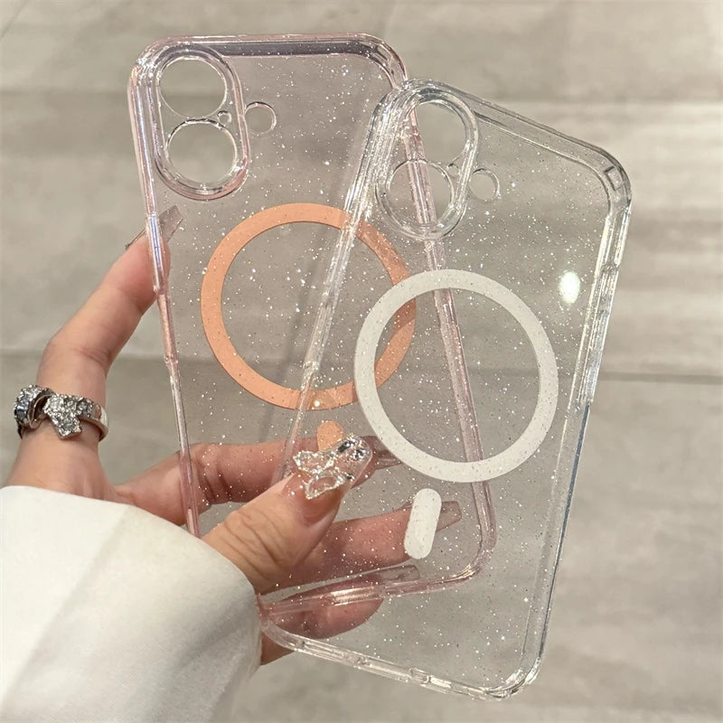 Glitter Magnetic Transparent Case