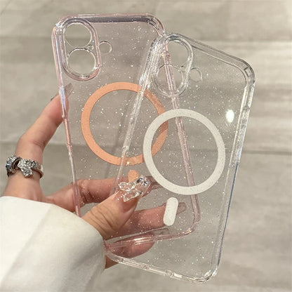 Glitter Magnetic Transparent Case
