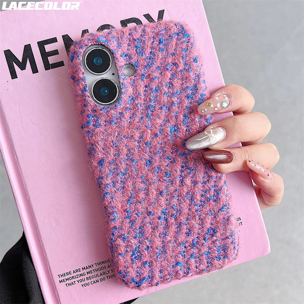 Korean Plush Fur Phone Case For iPhone