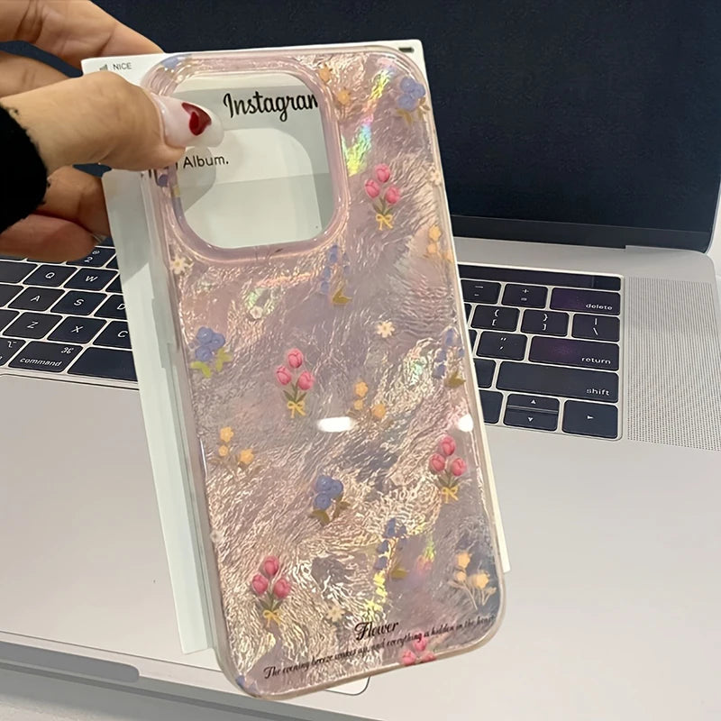 Tulip Floral Clear Phone Case