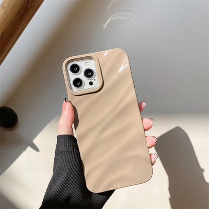 Electroplated 3D Wave Glossy TPU Phone Case
