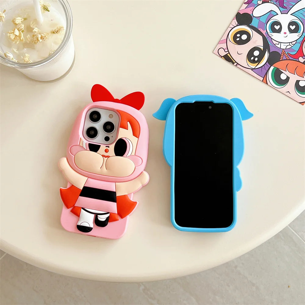 3D Cartoon Powerpuff Girls Phone Case