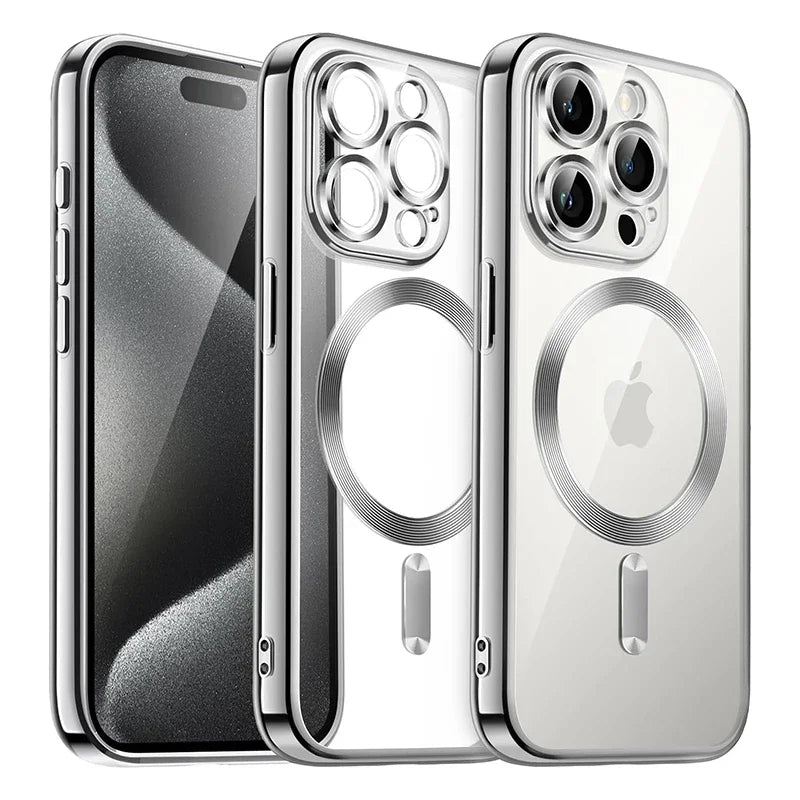 Magnetic Clear Plating Phone Case