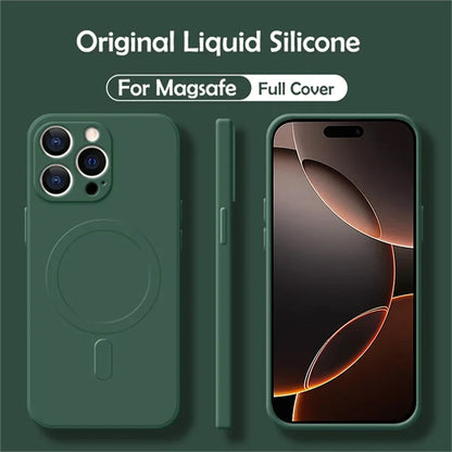 Liquid Silicone Magnetic Case  iPhone