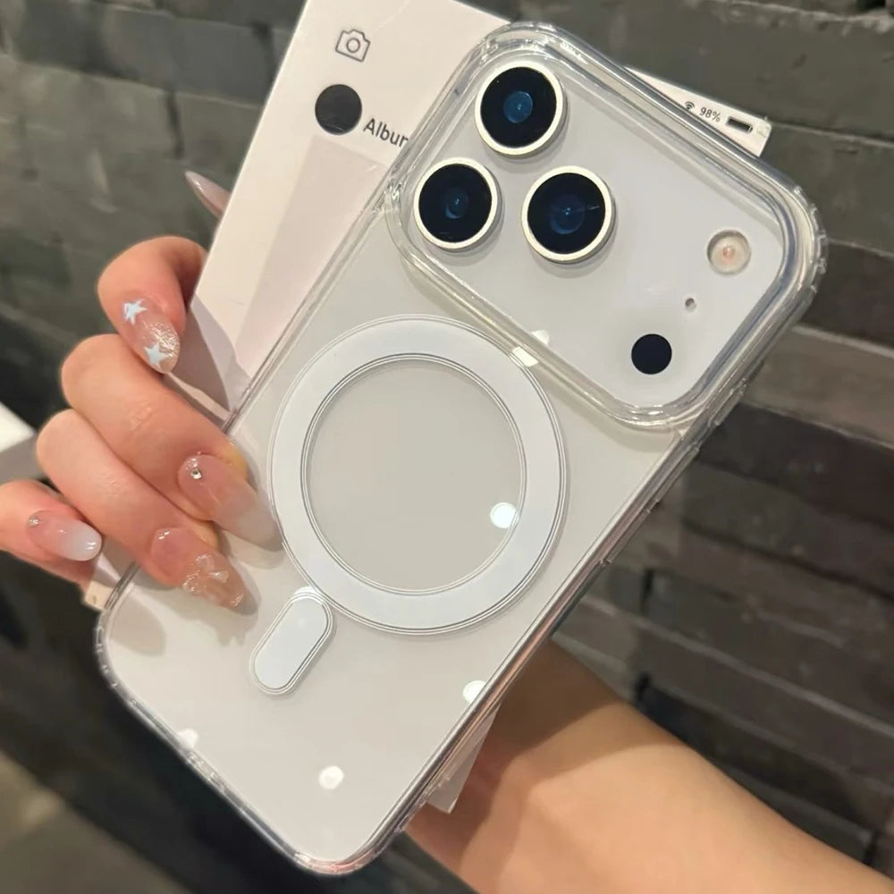 Magsafe Transparent Magnetic Case For iPhone