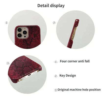 Python Pattern Leather Phone Case