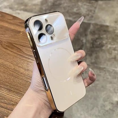 Magnetic Frosted Glass Case For iPhone