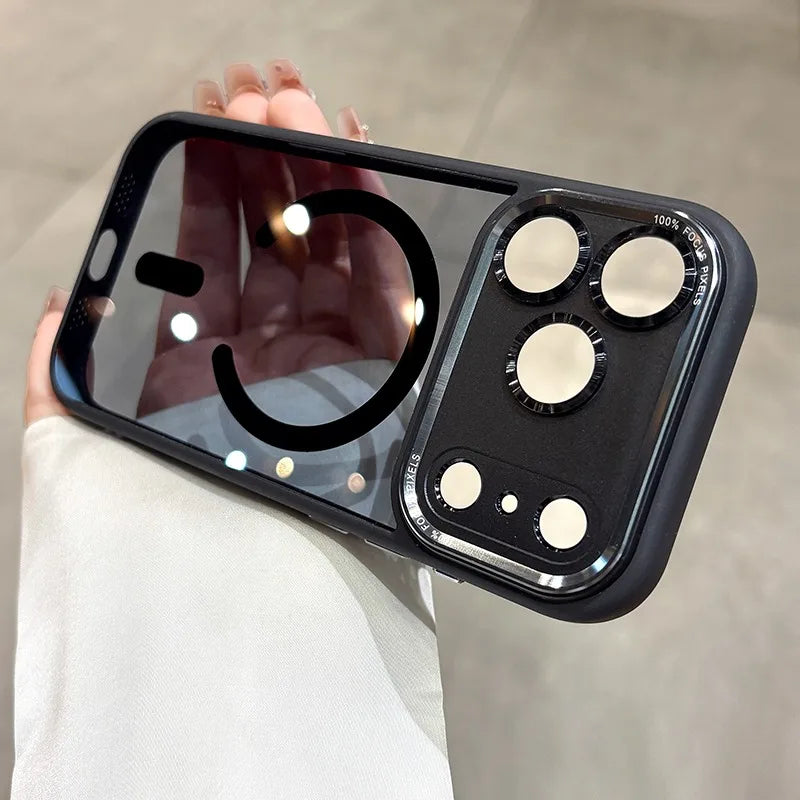 Transparent Magnetic Plating Camera Protection Case iPhone