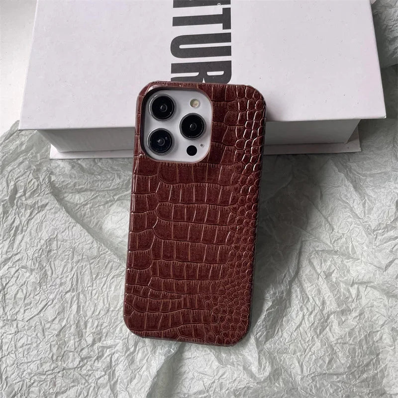 Crocodile Pattern Leather Phone Case