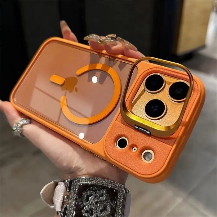 Transparent Magnetic Bracket Phone Case