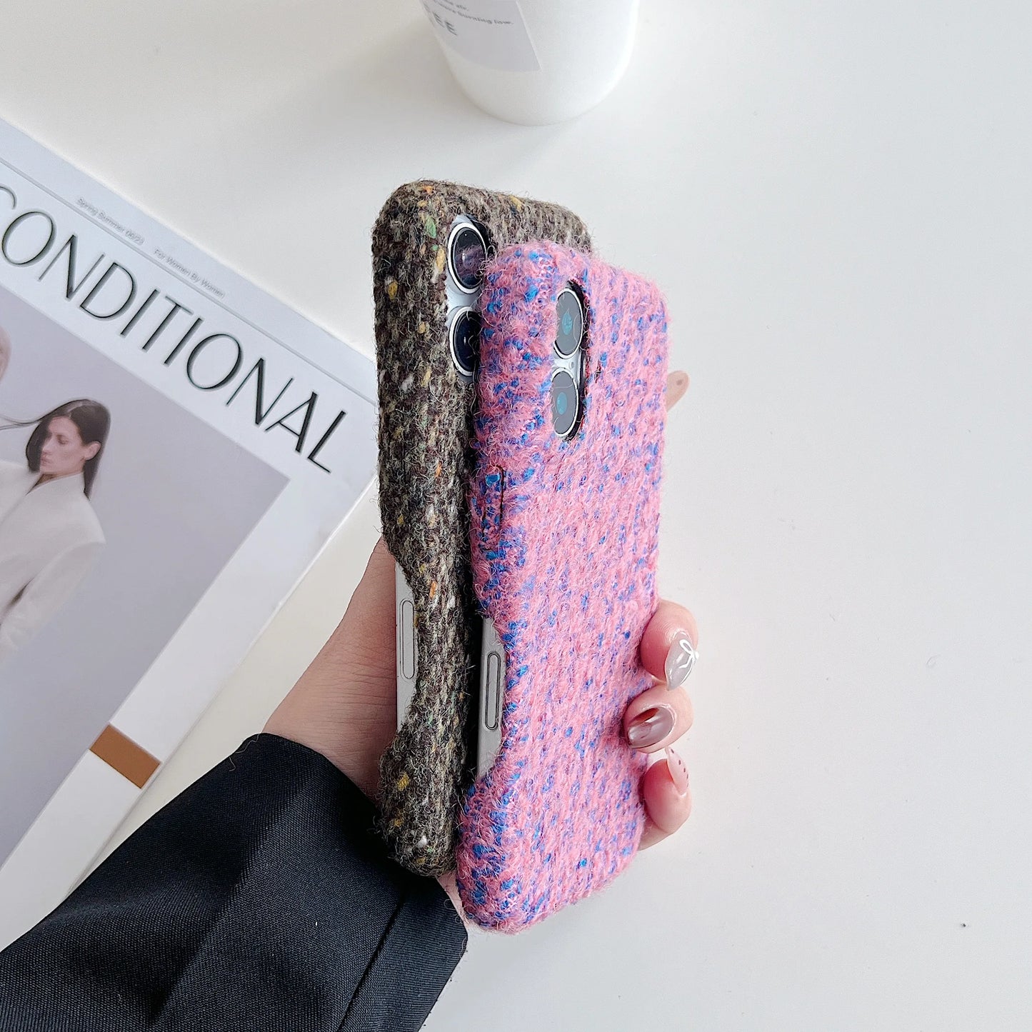 Korean Plush Fur Phone Case For iPhone