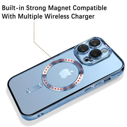 Clear Plating Magnetic Lens Protection Case iPhone
