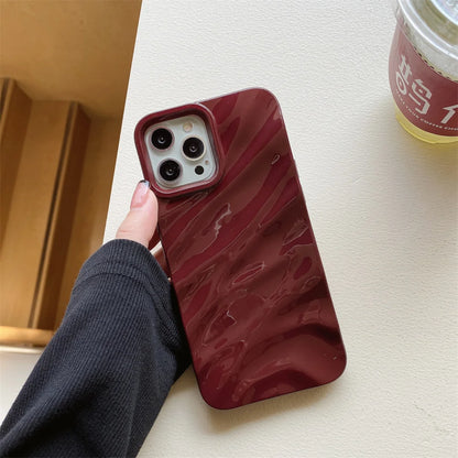 Electroplated 3D Wave Glossy TPU Phone Case
