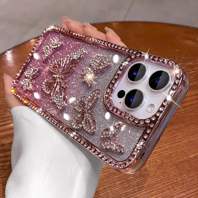Butterfly Glitter Phone Case