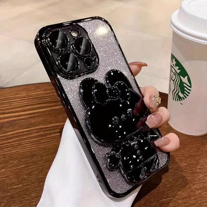 Glitter Rabbit Mirror iPhone Case