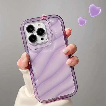 Transparent Wavy Texture Silicone Phone Case
