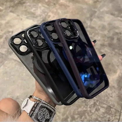Magnetic Metal Lens Bumper Phone Case