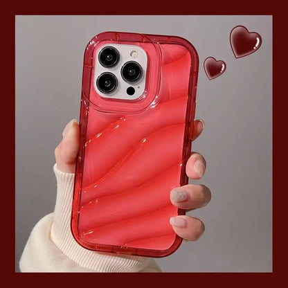 Transparent Wavy Texture Silicone Phone Case