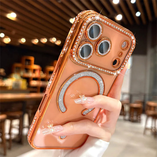 Glitter Rhinestone Magnetic Phone Case